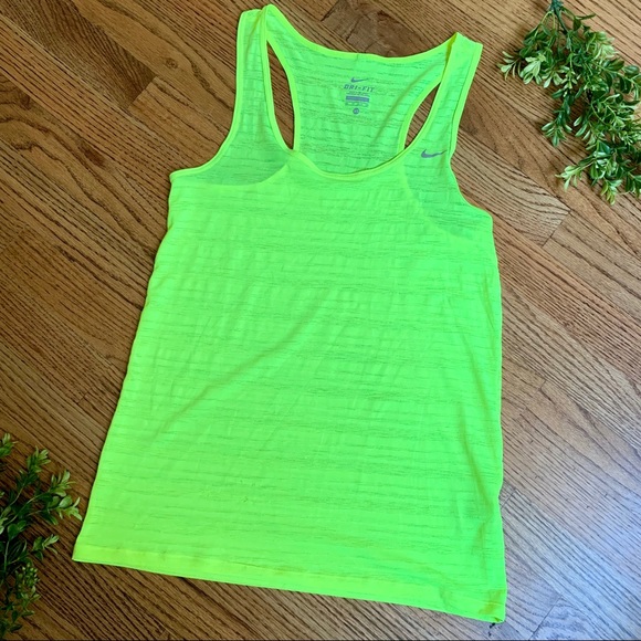 Nike Tops - NIKE | Neon Yellow Dri-Fit Racer Back Tank